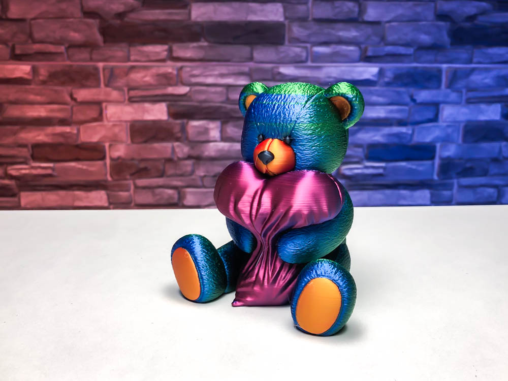 Multicolor Loving Bear Heart STL for download