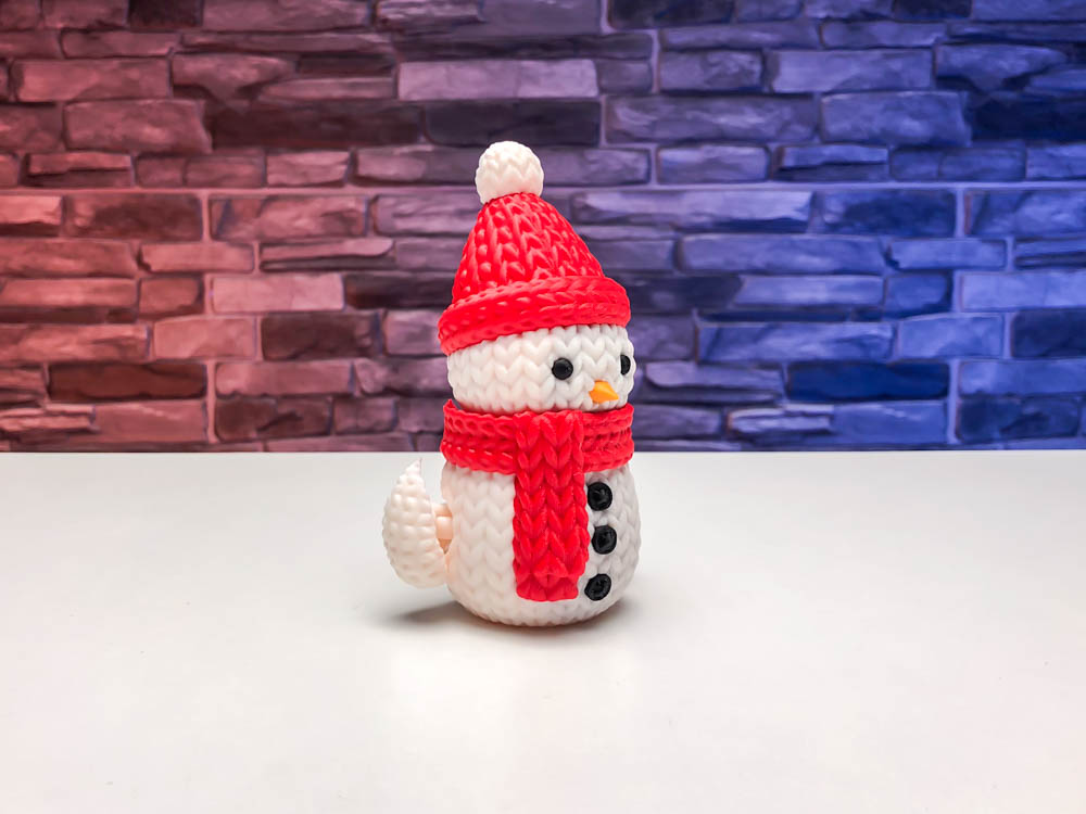 Multicolor Knitted Snowman STL for download