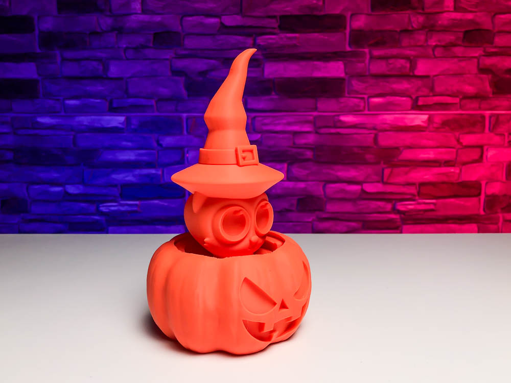 Pumpkin Cat Witch STL for download