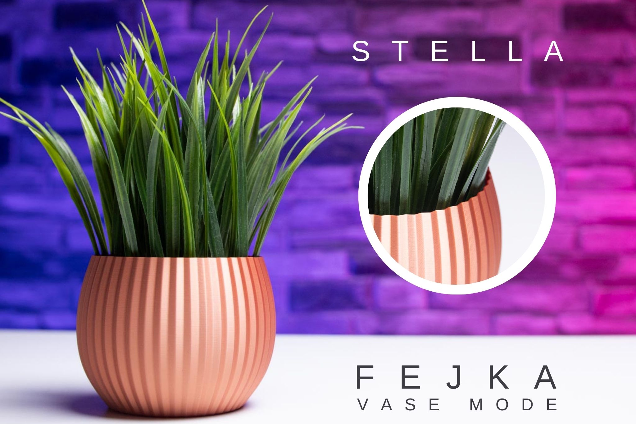 3D Printed Spiral Vase STELLA - STL free for Download