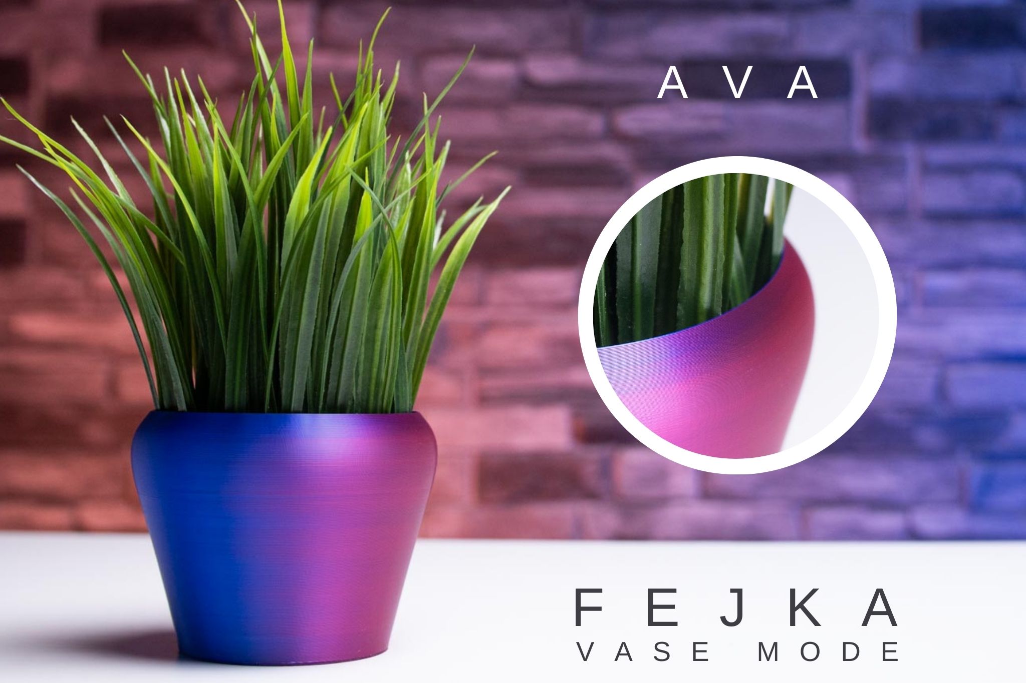 3D Printed Planter and Pot for Ikea Fejka - Vase AVA
