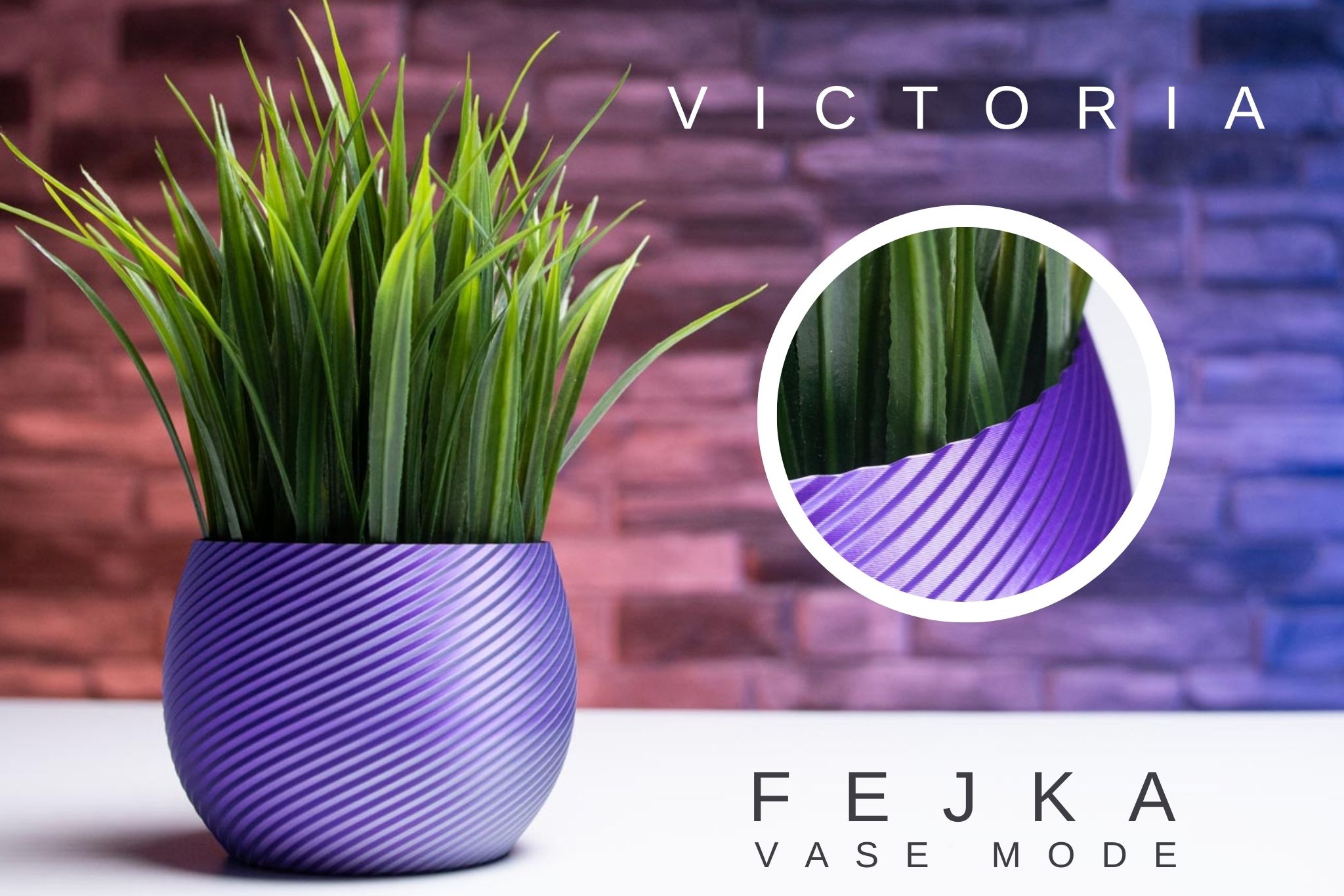 3D Printed Planter and Pot for Ikea Fejka - Vase VICTORIA