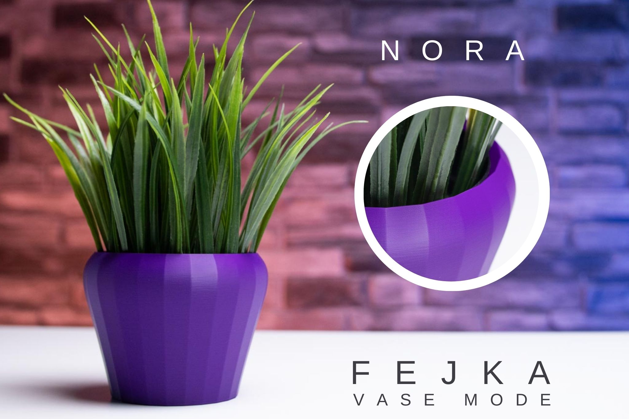 3D Printed Planter and Pot for Ikea Fejka - Vase NORA