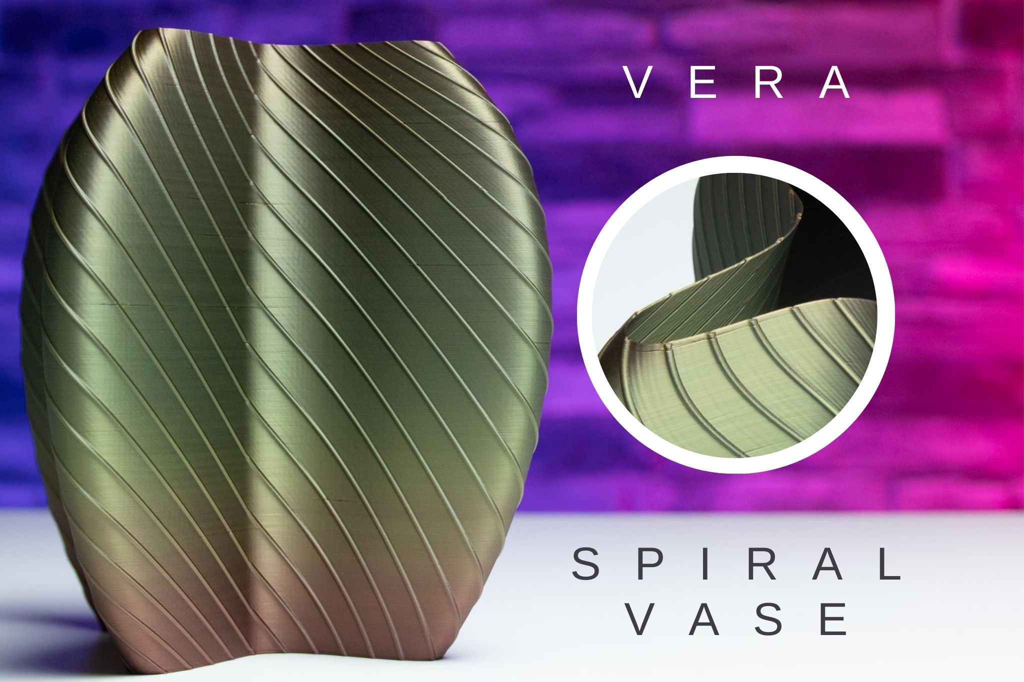 3D Printed Spiral Vase VERA