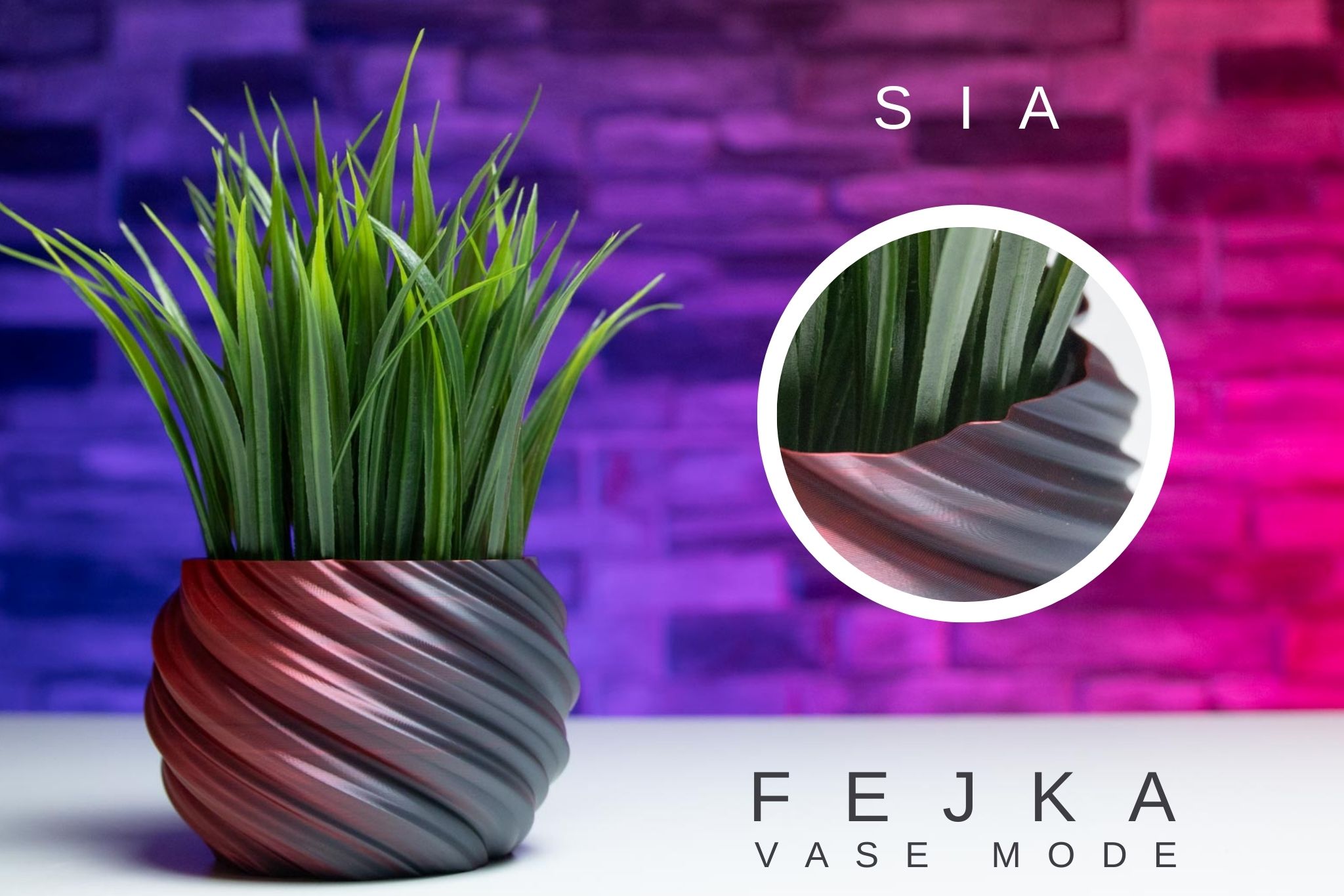 3D Printed Planter and Pot for Ikea Fejka - Vase SIA