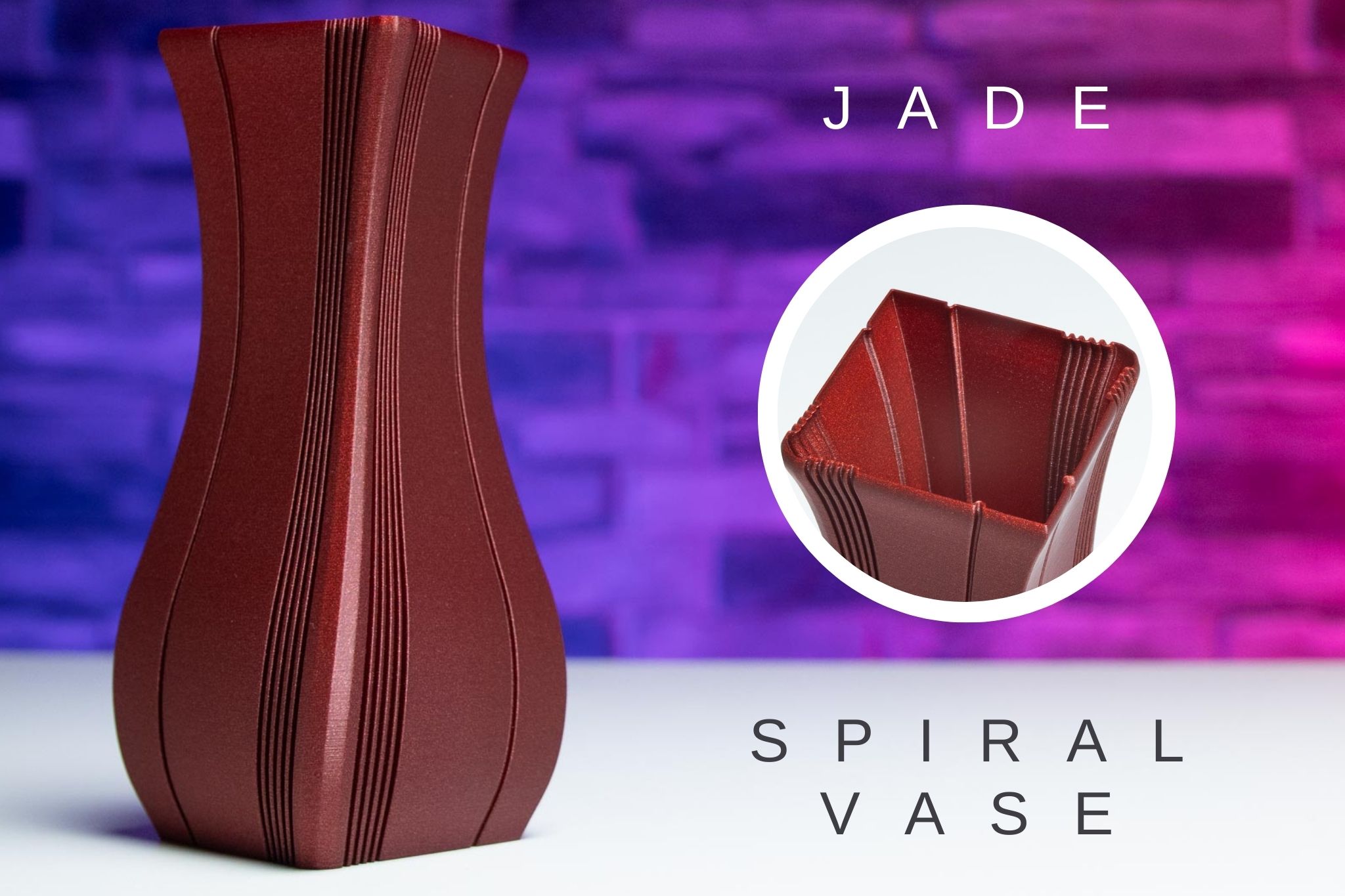3D Printed Spiral Vase JADE