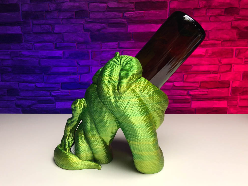 3D Print Snake Wine Holder STL for download