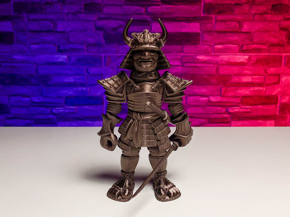 3D Print Articulated Dark Gold Samurai