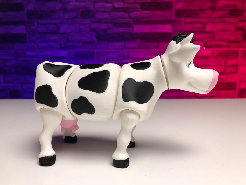 Articulated Multicolor Cow STL for download