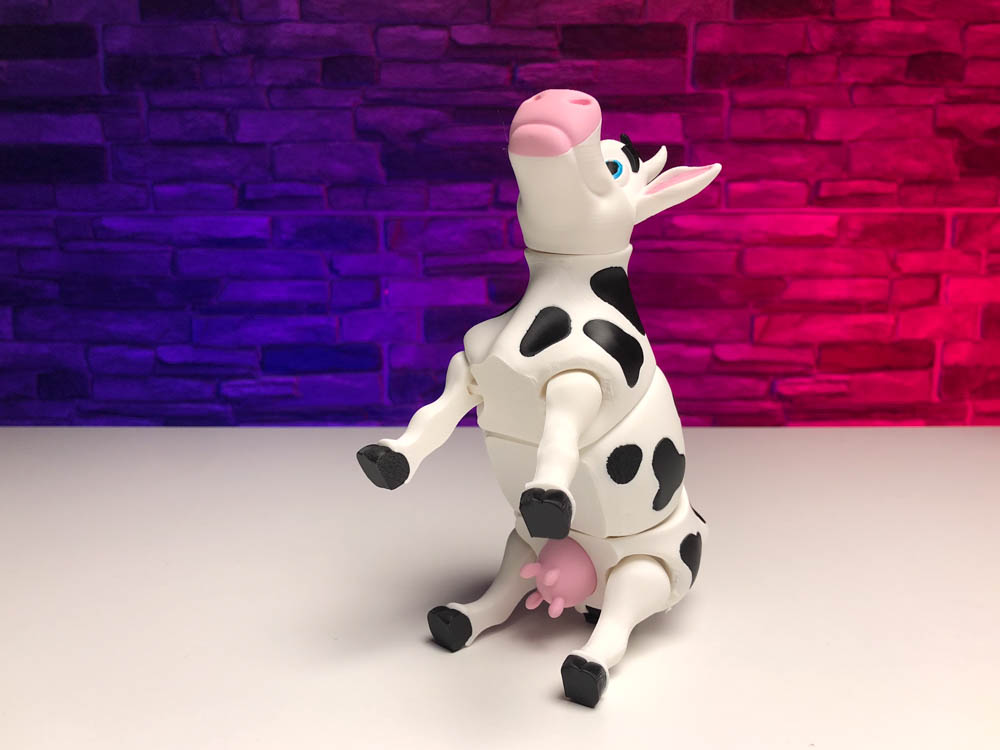 Articulated Multicolor Cow STL for download