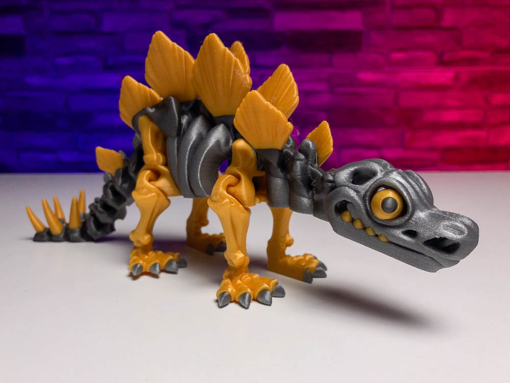 3D Printed Stegosaurus Dinosaur