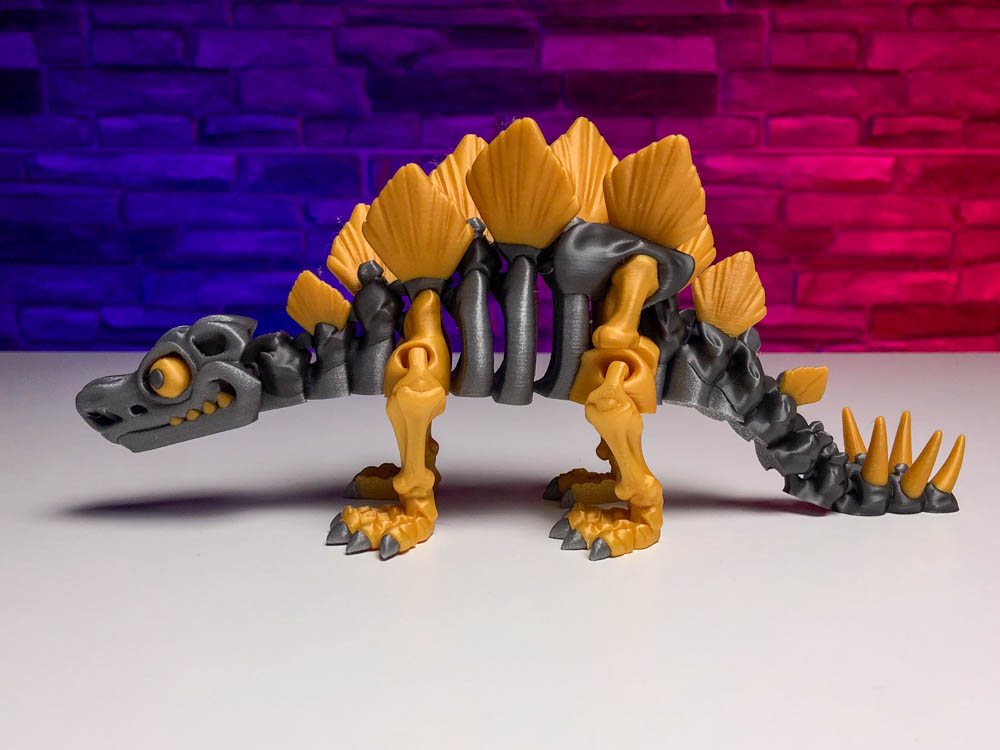 Articulated Multicolor Stegosaurus Dino