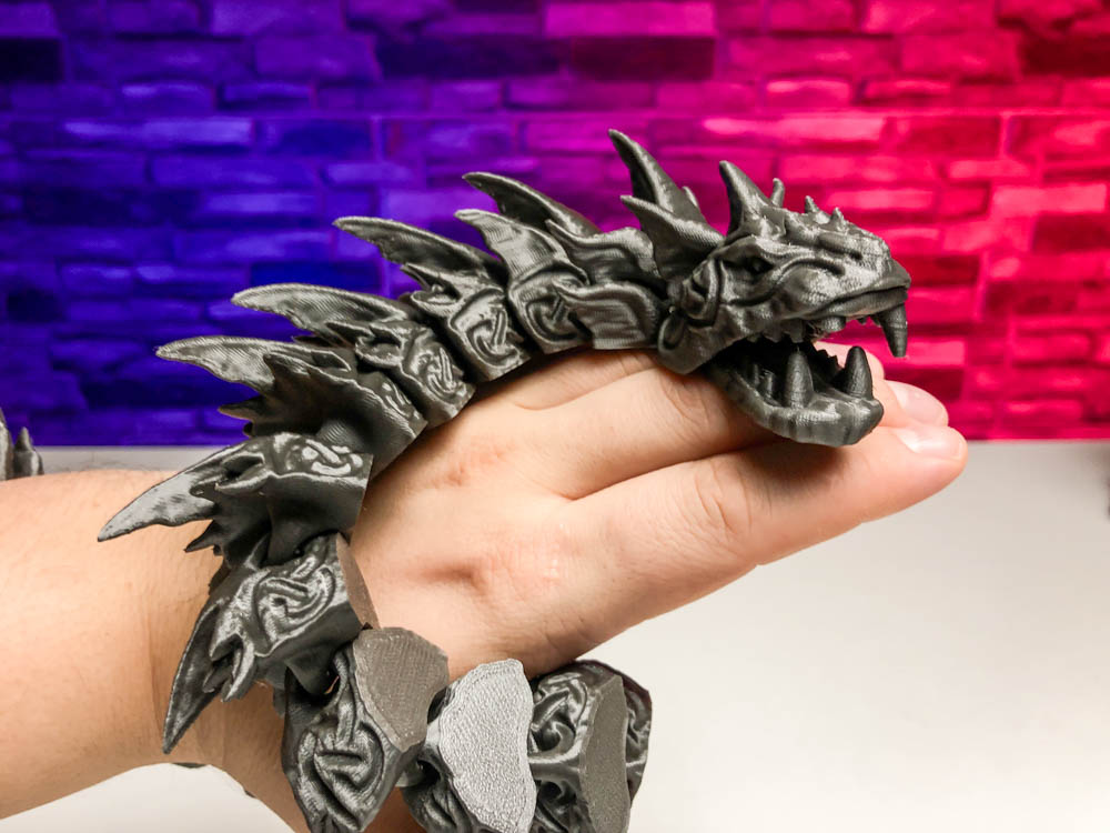 Articulated Silver Dragon STL for download