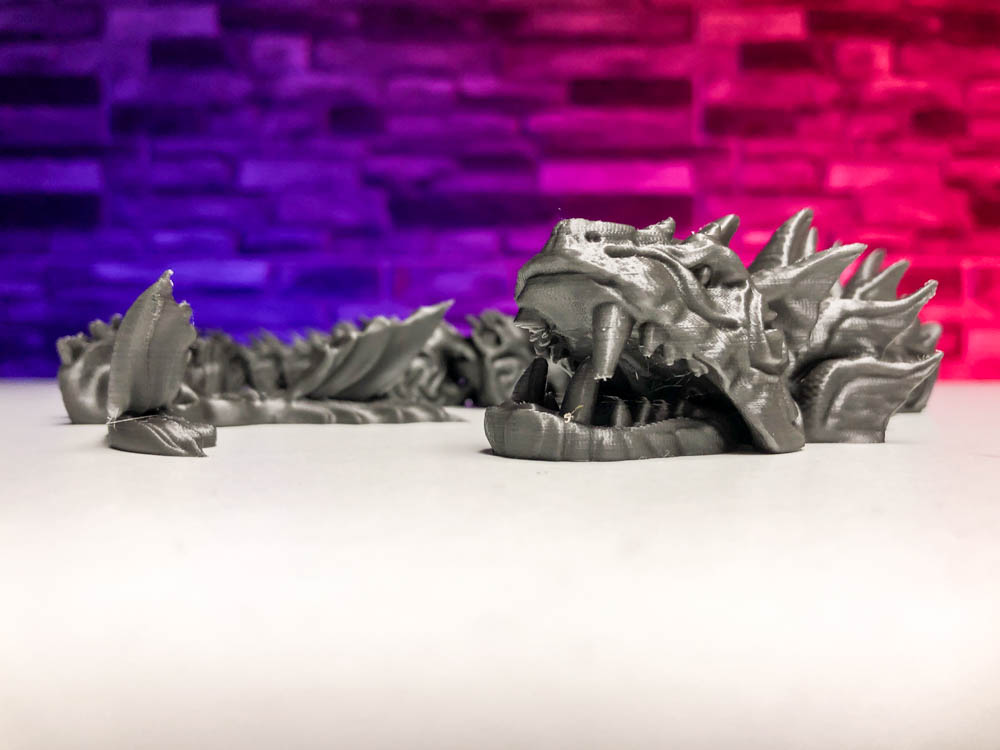 Articulated Silver Dragon STL for download