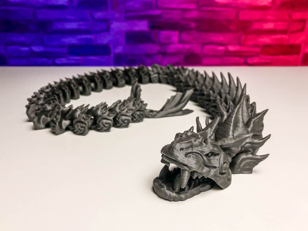 Articulated Silver Dragon STL for download