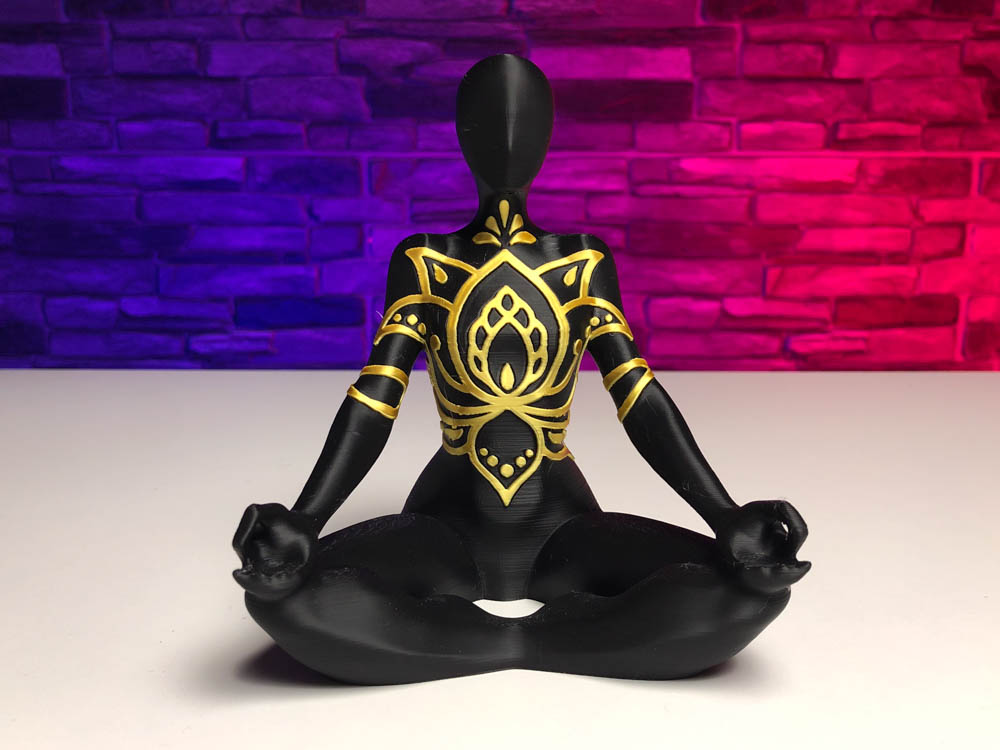 Multicolor Yoga Woman STL for download