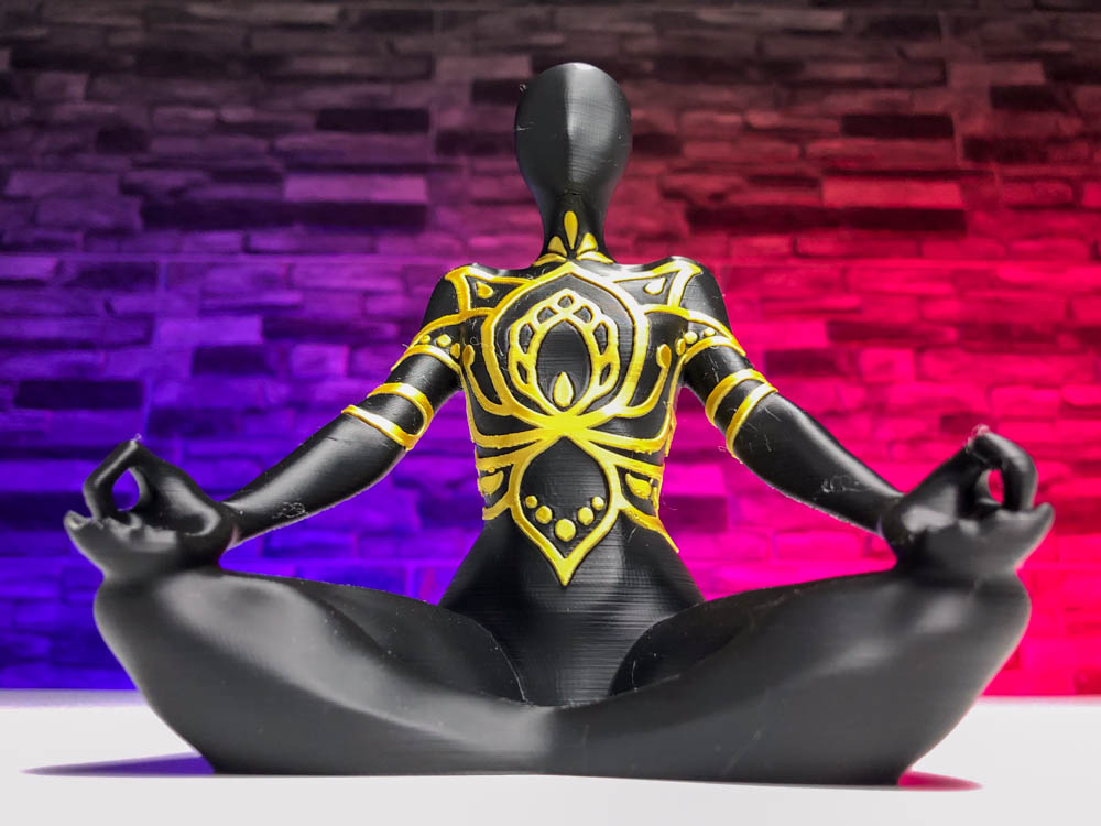 Multicolor Yoga Woman STL for download