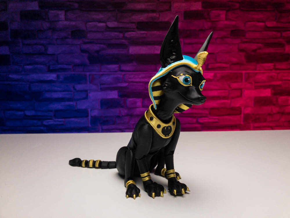3D Print Multicolor Egyptian Cat Jackal STL for download