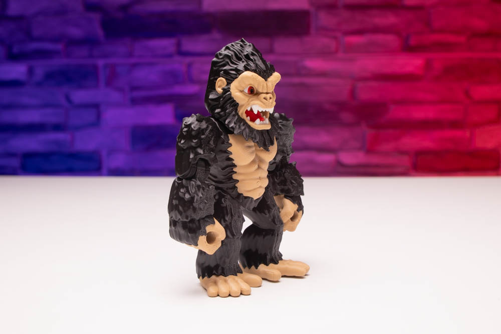 3D Print Multicolor Articulated Ape King