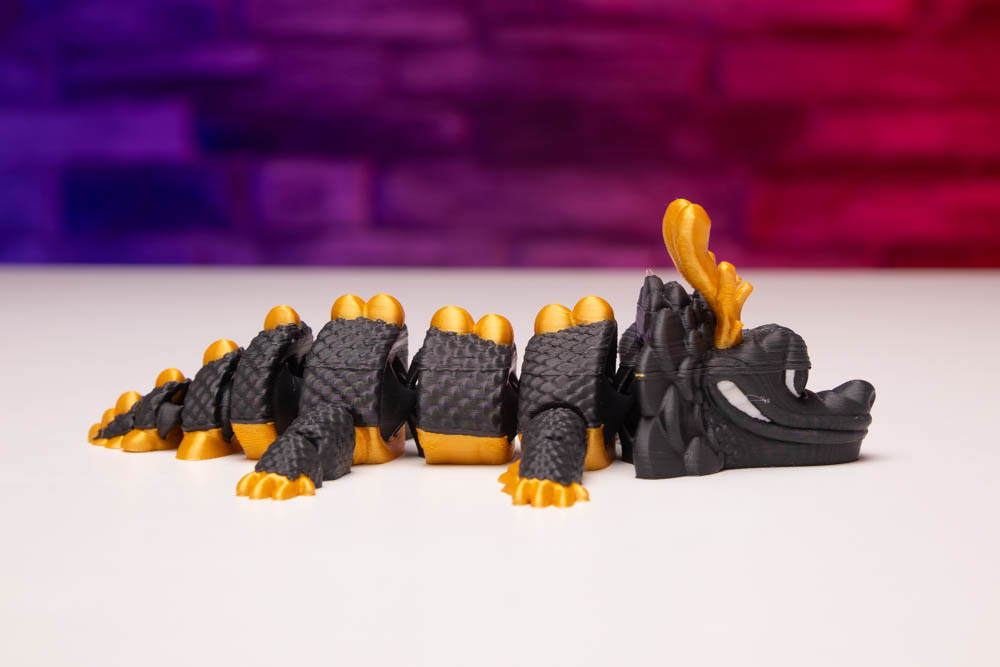 3D Print Multicolor Articulated Small Dragon