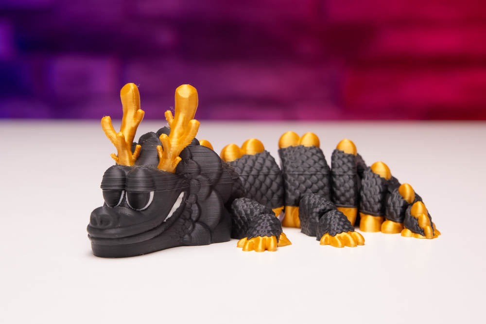 3D Print Multicolor Articulated Small Dragon STL for download