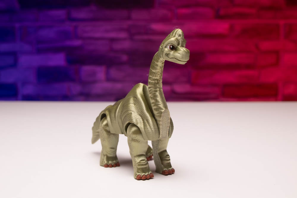 3D Print Multicolor Articulated Brachiosaurus Dinosaur STL for download