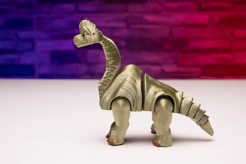 3D Print Multicolor Articulated Brachiosaurus Dinosaur STL for download