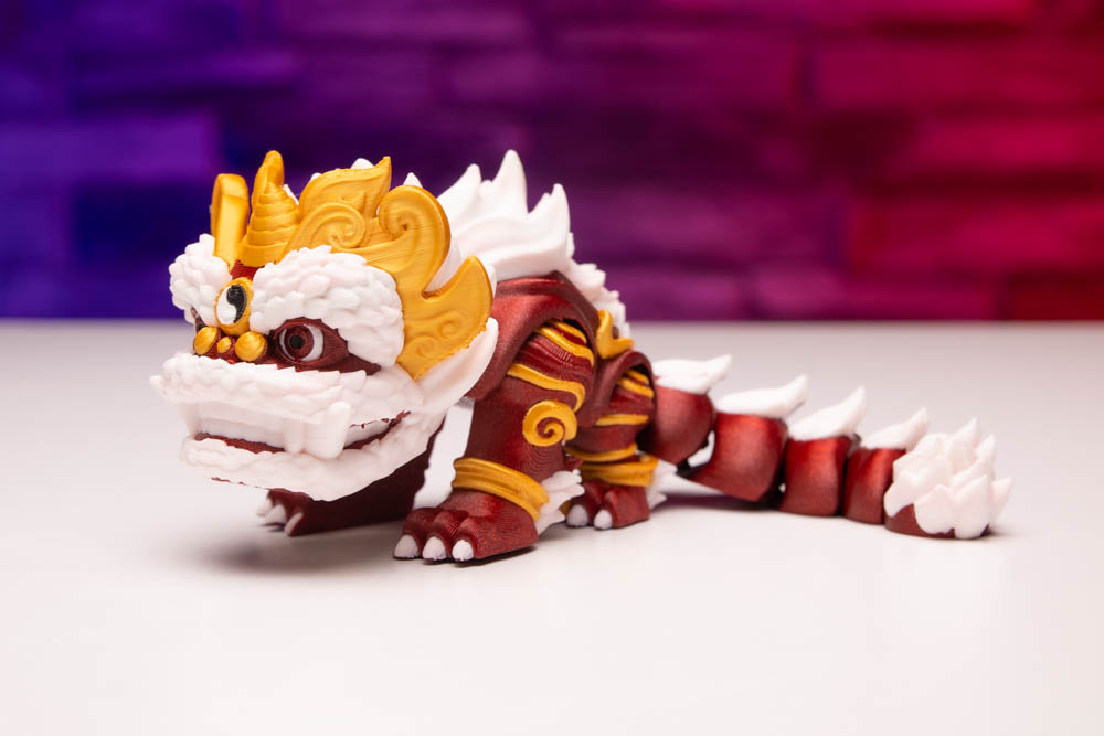 3D Print Multicolor Articulated Chinese Dragon