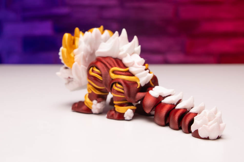 3D Print Multicolor Articulated Chinese Dragon STL for download