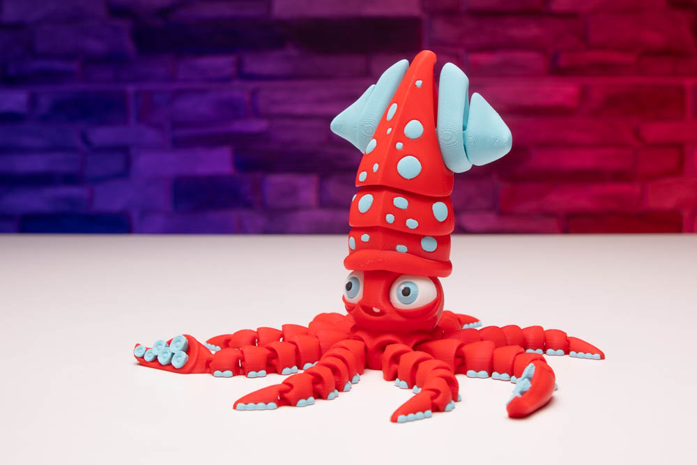 3D Print Cute Squid STL for download