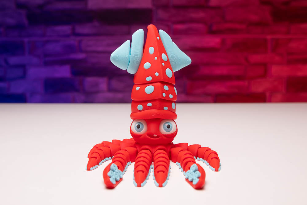 3D Print Articulated Cute Squid