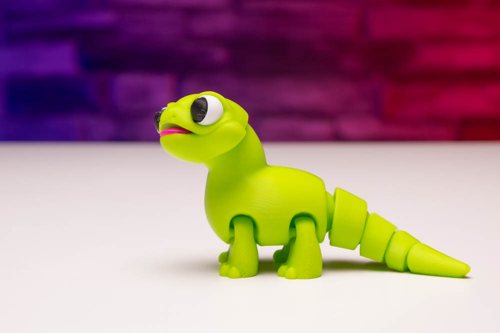 3D Print Articulated Green Cute Dinosaur STL for download