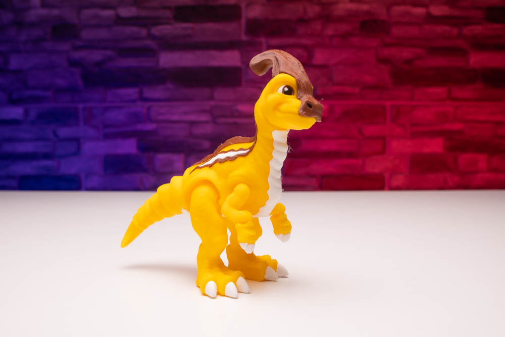 3D Print Multicolor Articulated Para Dinosaur STL for download