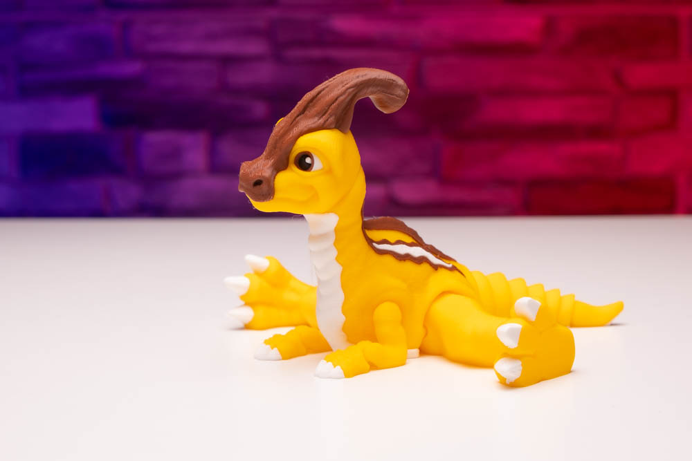 3D Print Multicolor Articulated Para Dinosaur