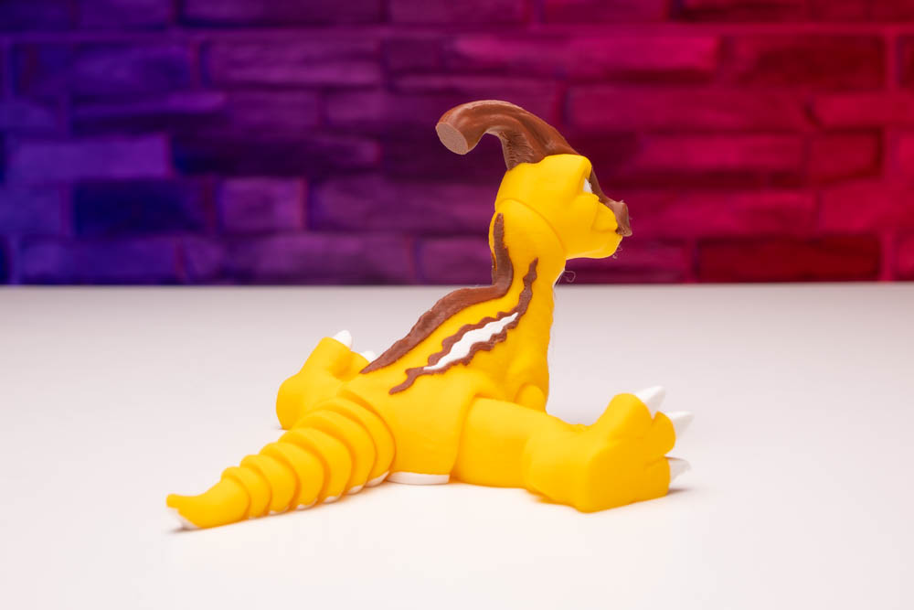 3D Print Multicolor Articulated Para Dinosaur STL for download