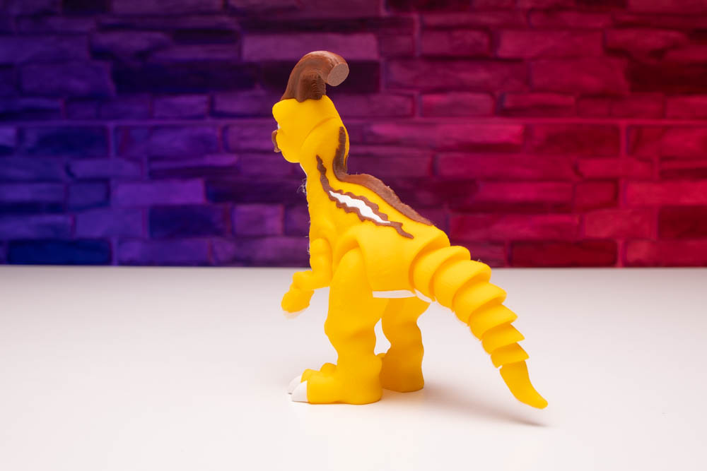 3D Print Multicolor Articulated Para Dinosaur STL for download