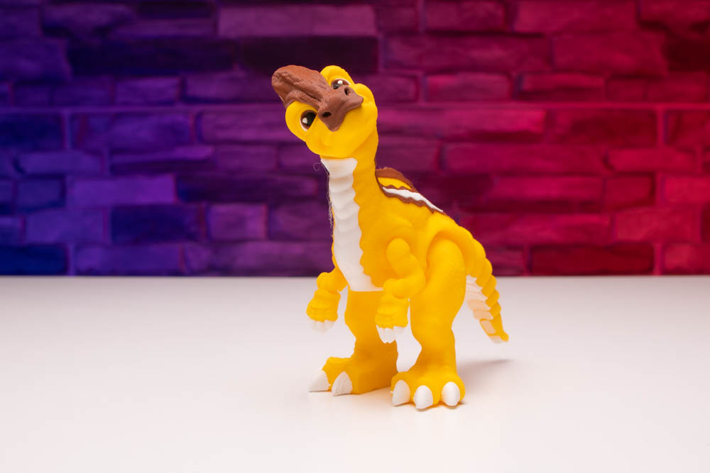 3D Print Multicolor Articulated Para Dinosaur STL for download