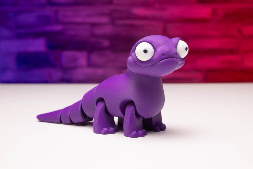 3D Print Articulated Cute Purple Dino STL for download