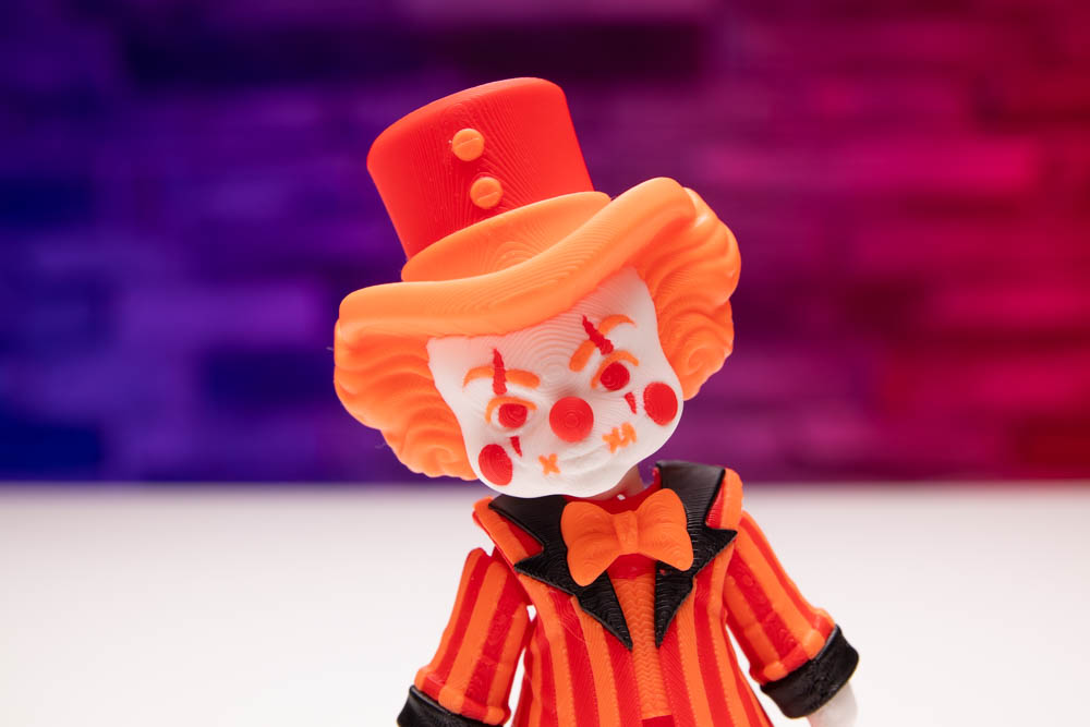 3D Print Articulated Red Scary Clown STL for download