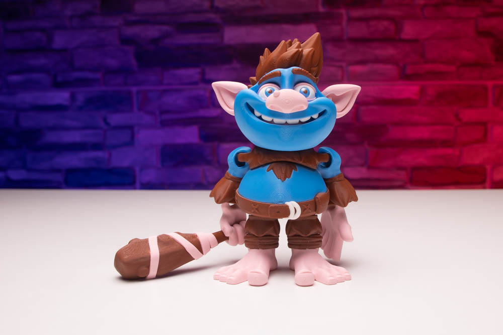 3D Print Multicolor Articulated Troll