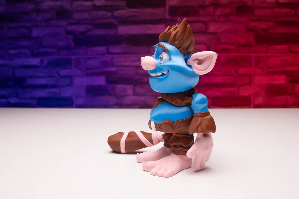 3D Print Multicolor Articulated Troll STL for download