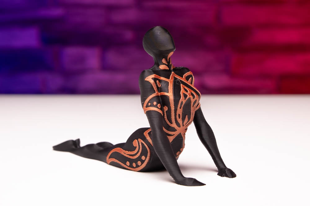 3D Print Multicolor Yoga Woman Pose STL for download