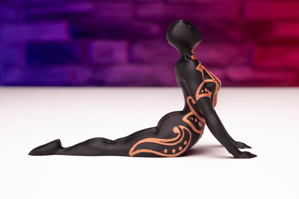 3D Print Multicolor Yoga Woman Pose STL for download