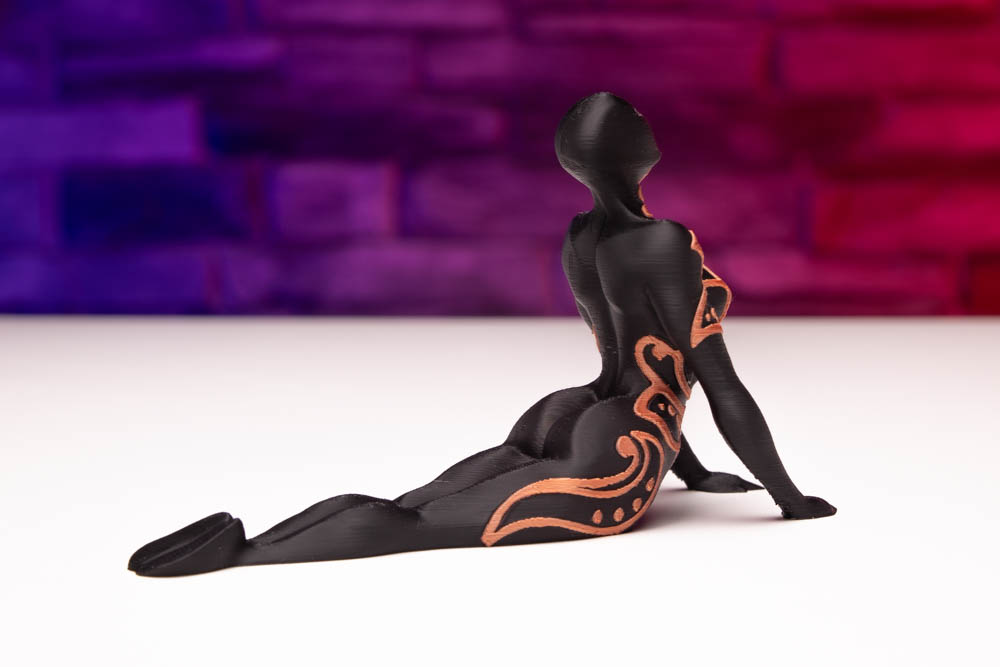 3D Print Multicolor Yoga Woman Pose STL for download