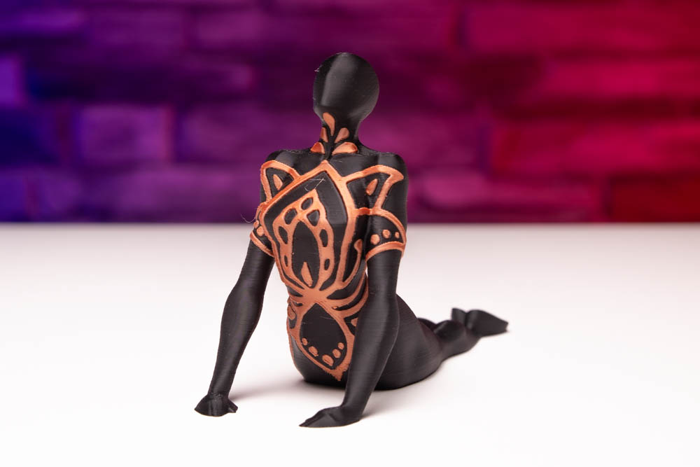 3D Print Multicolor Yoga Woman Pose STL for download