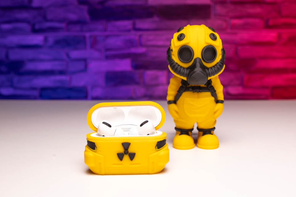 Multicolor Airpods Holder Radioactive Hazmat Suit