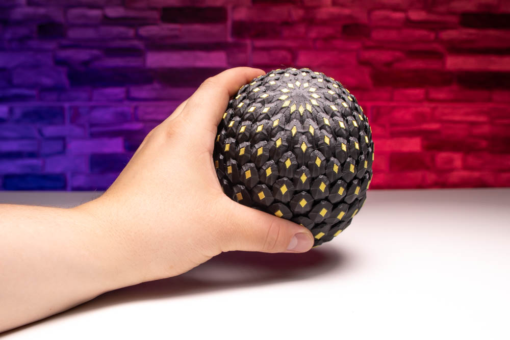 3D Print Multicolor Black Gold Dragon Egg STL for download