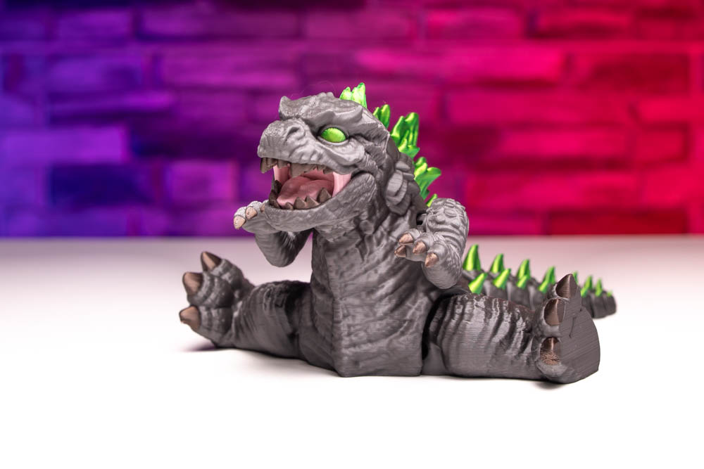 3D Print Multicolor Articulated Godzilla STL for download