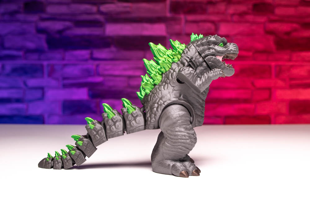 3D Print Multicolor Articulated Godzilla STL for download