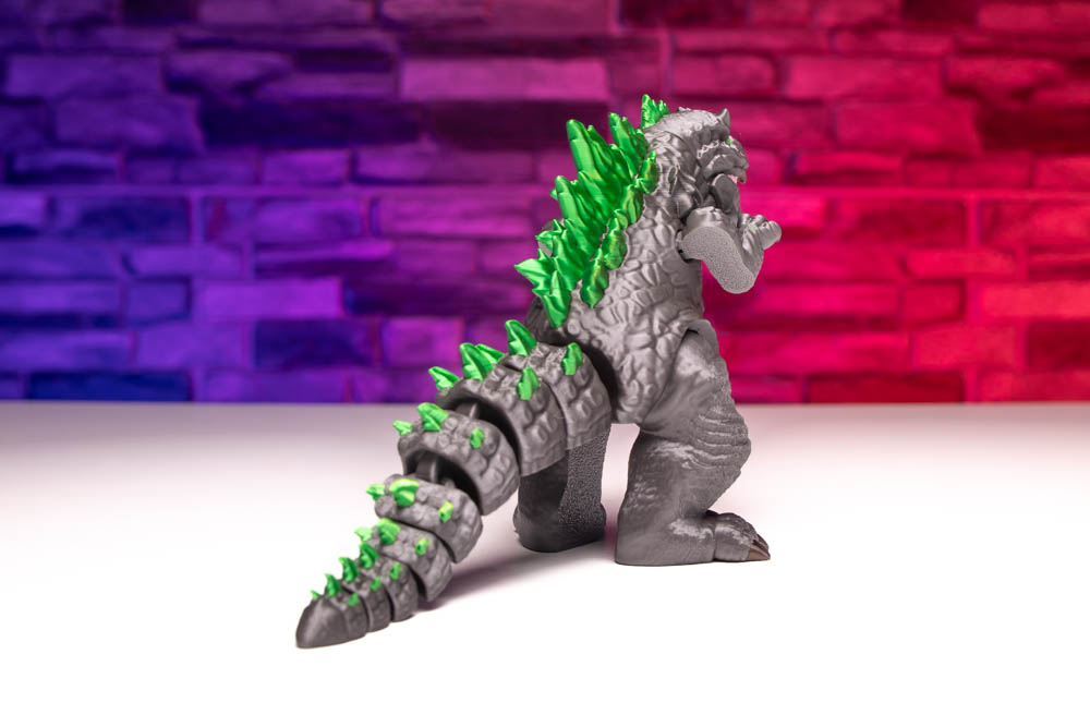 3D Print Multicolor Articulated Godzilla STL for download